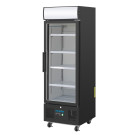 Vitrine réfrigérée positive avec caisson lumineux Série G 218L noire - Polar