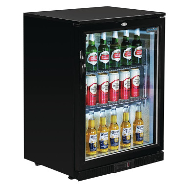 Arrière-bar une porte pivotante Série G noir 138L - Polar