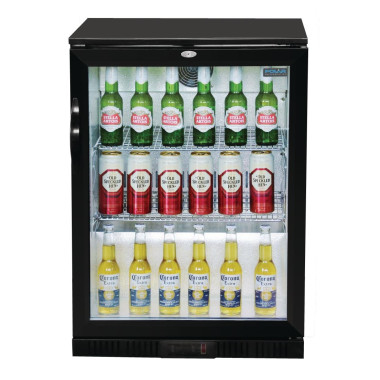 Arrière-bar une porte pivotante Série G noir 138L - Polar