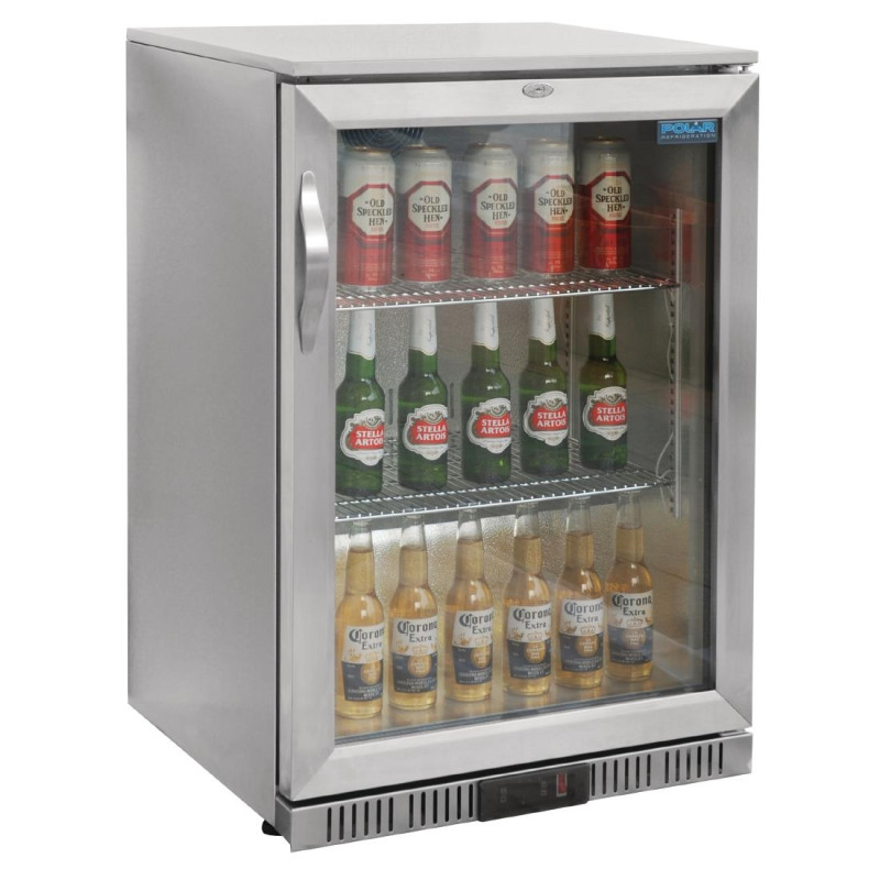 Arrière-bar une porte pivotante Série G inox 138L - Polar