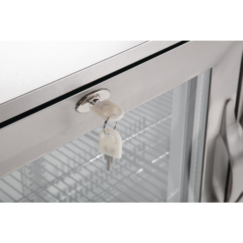 Arrière-bar trois portes pivotantes Série G inox 330L - Polar