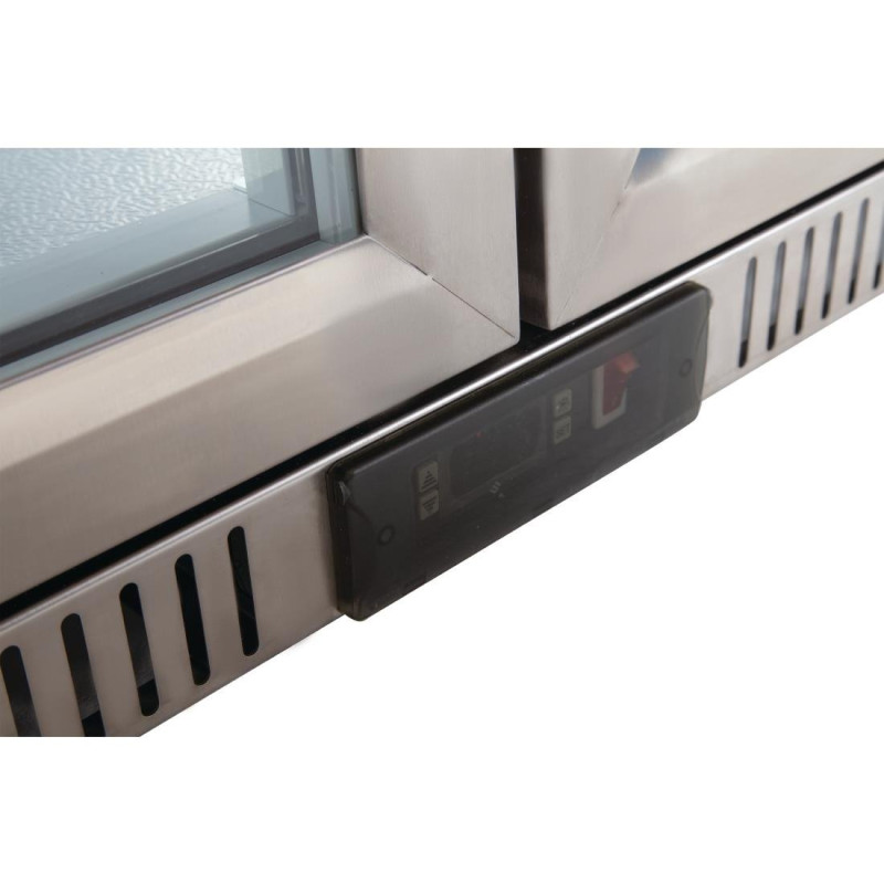 Arrière-bar trois portes pivotantes Série G inox 330L - Polar