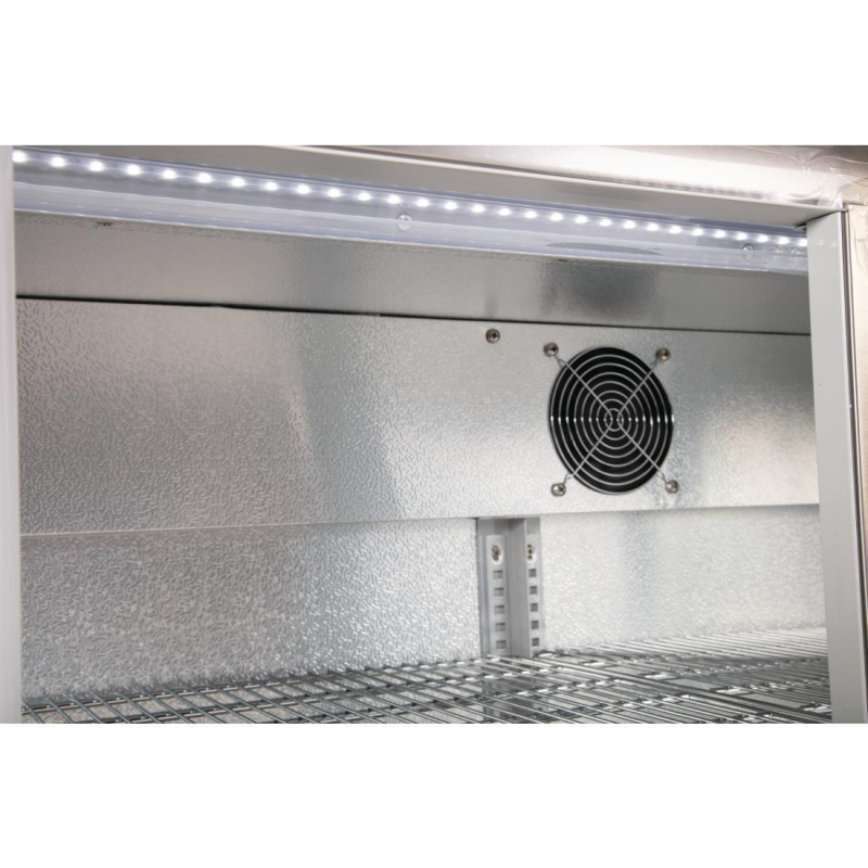 Arrière-bar trois portes pivotantes Série G inox 330L - Polar