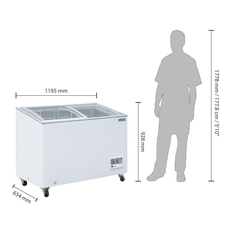Congélateur coffre vitré Série G 270L - Polar