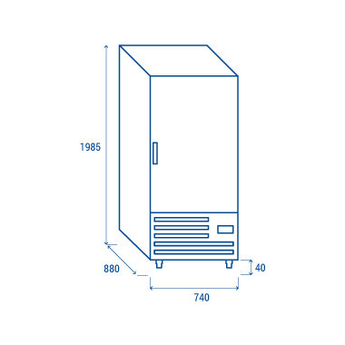 Armoire Congélateur Ventilé GN 2/1 GEX 688V - 600 L Acier Inox Économie d'Énergie Alarme - Cool Head  au meilleur prix sur Resto