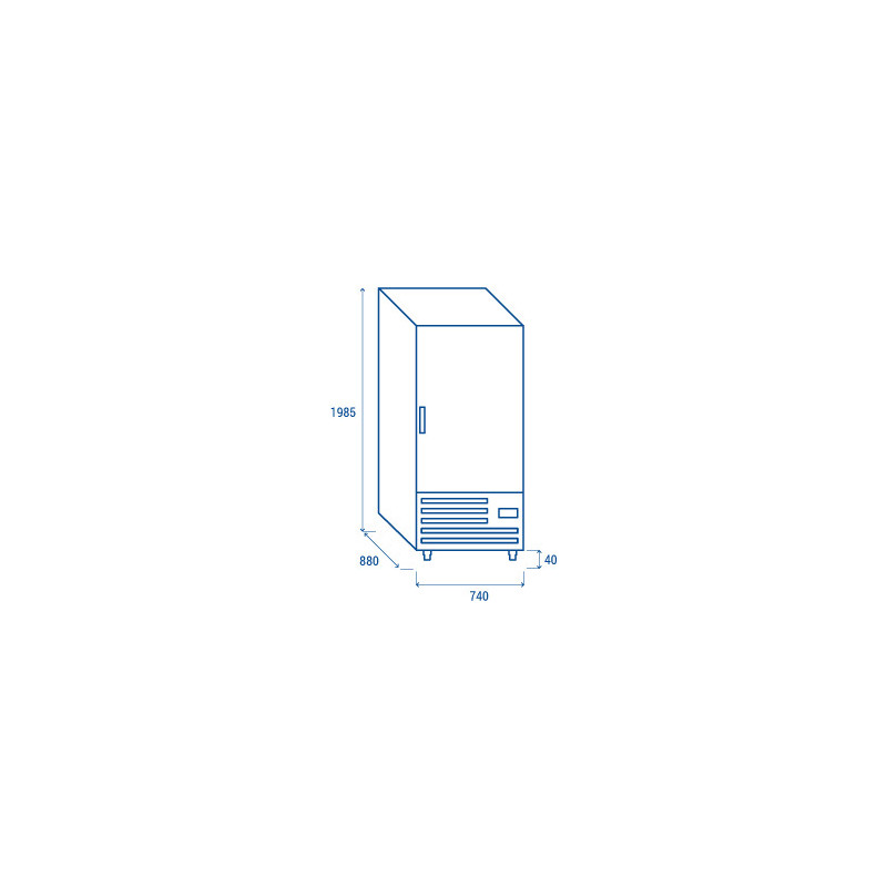 Armoire Congélateur Ventilé GN 2/1 GEX 688V - 600 L Acier Inox Économie d'Énergie Alarme - Cool Head  au meilleur prix sur Resto