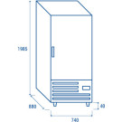 Armoire Congélateur Ventilé GN 2/1 GEX 688V - 600 L Acier Inox Économie d'Énergie Alarme - Cool Head  au meilleur prix sur Resto