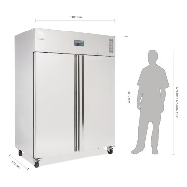 Armoire réfrigérée négative GN 2 portes 1300L Série U - Polar