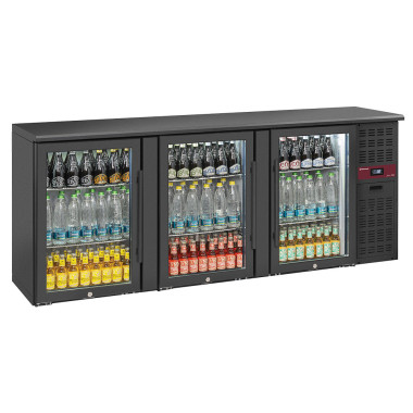 Refroidisseur de bouteilles 3 portes vitrées, 500 litres, pieds réglables - Diamond  au meilleur prix sur Restock CHR
