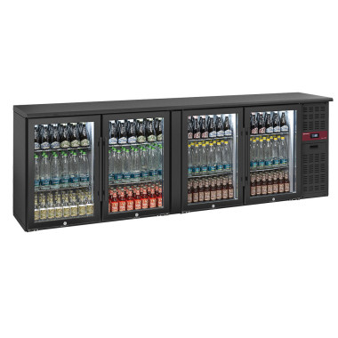 Refroidisseur de bouteilles 4 portes vitrées, 620 litres, pieds réglables - Diamond  au meilleur prix sur Restock CHR