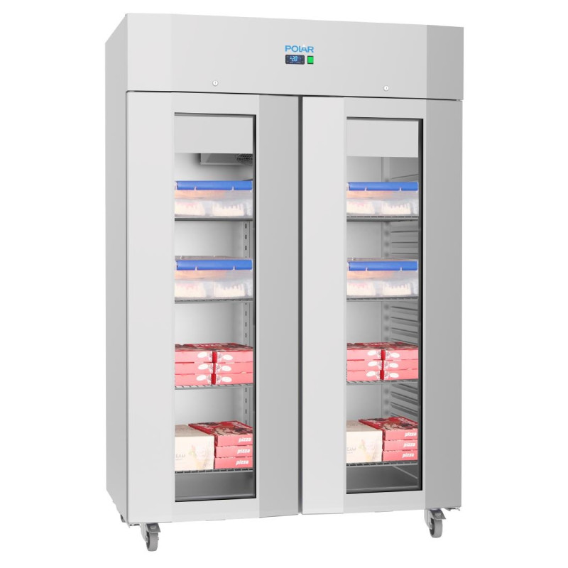 Vitrine réfrigérée négative double porte économe en énergie Série U - Polar