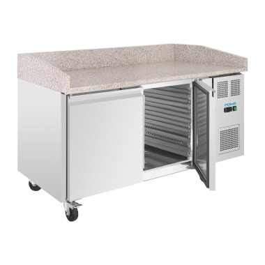 Comptoir à pizza 2 portes avec dessus en granit Série U 428L - Polar