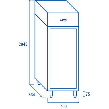 Armoire Congélateur GN2/1 QNG 6 - 546L Écologique R290 Porte Verre LED Fermeture Auto - Cool Head  au meilleur prix sur Restock 