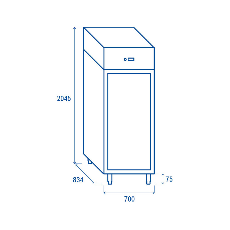 Armoire Congélateur GN2/1 QNG 6 - 546L Écologique R290 Porte Verre LED Fermeture Auto - Cool Head  au meilleur prix sur Restock 