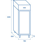 Armoire Congélateur GN2/1 QNG 6 - 546L Écologique R290 Porte Verre LED Fermeture Auto - Cool Head  au meilleur prix sur Restock 