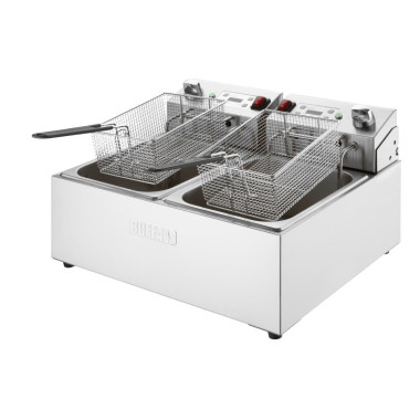 Friteuse électrique double avec minuterie 2x5L - Buffalo
