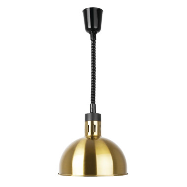 Lampe chauffante dôme rétractable finition dorée - Buffalo