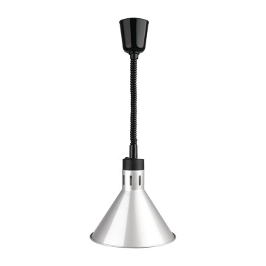 Lampe chauffante conique rétractable finition argent - Buffalo