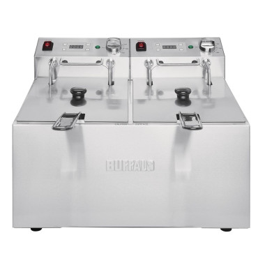 Friteuse double avec minuterie - 2x5L 2x2,8kW - Buffalo