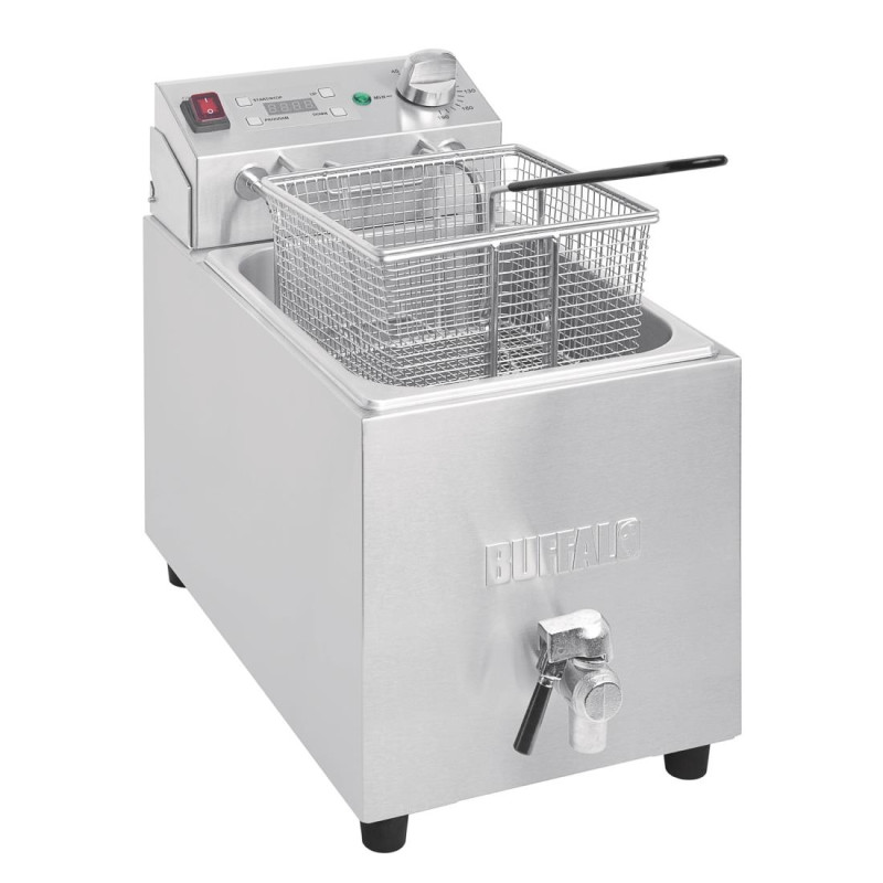 Friteuse simple - 1 x 8L 2,9kW avec minuterie - Buffalo