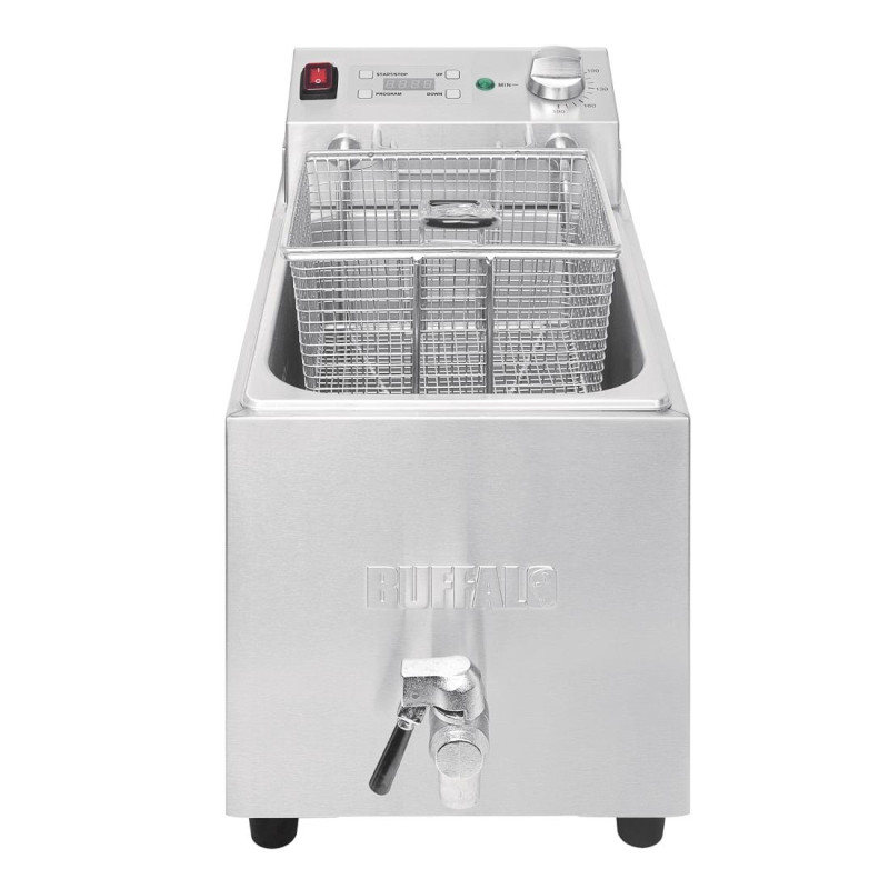 Friteuse simple - 1 x 8L 2,9kW avec minuterie - Buffalo