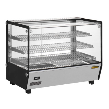 Vitrine chauffante de comptoir carrée 160L - Buffalo