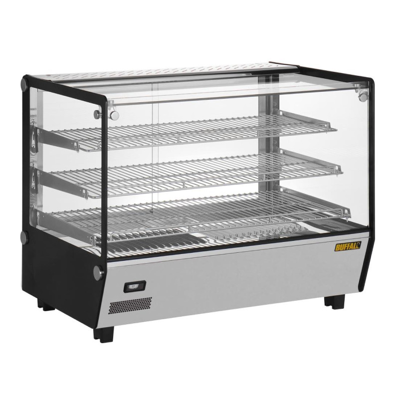Vitrine chauffante de comptoir carrée 160L - Buffalo