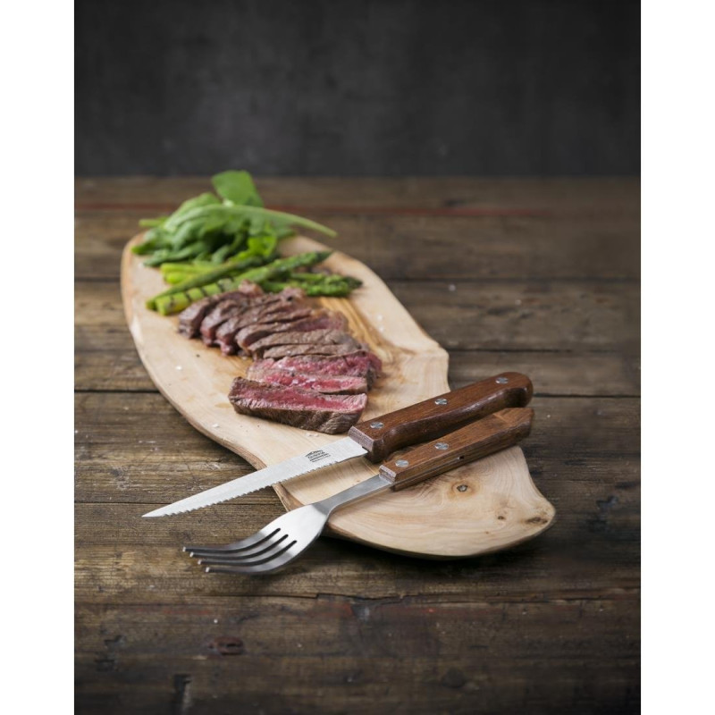 Fourchettes à viande manche en bois (Lot de 12) - Olympia