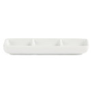 Plat à 3 compartiments blanc (Lot de 12) - Olympia