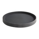 Plateau antidérapant en plastique Kristallon rond noir 280mm - Olympia