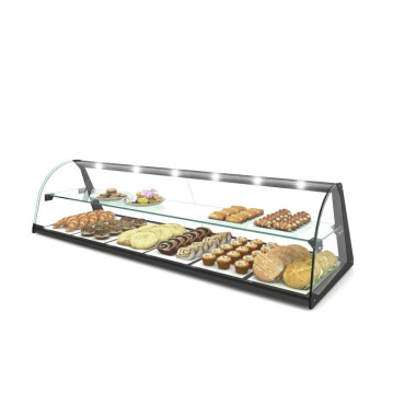 Vitrine Neutre Expo Curvé - 840 mm - 2 Niveaux - Sayl  au meilleur prix sur Restock CHR