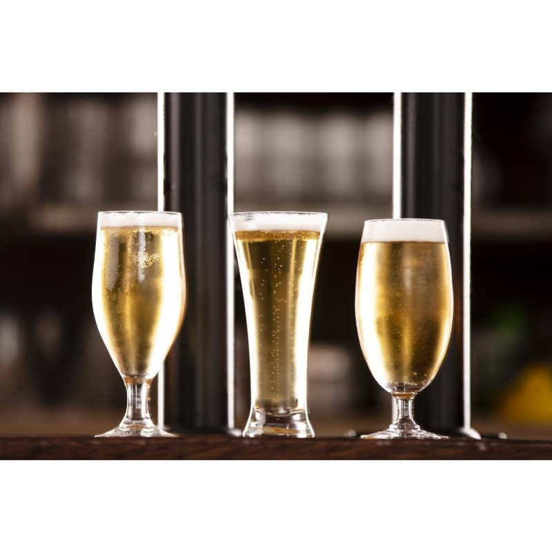 Verres à bière à pied 420ml (lot de 6) - Olympia