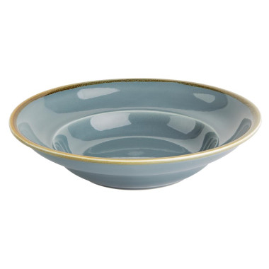 Assiettes À Pâtes Kiln Couleur Océan 250mm (Lot de 4) - Olympia