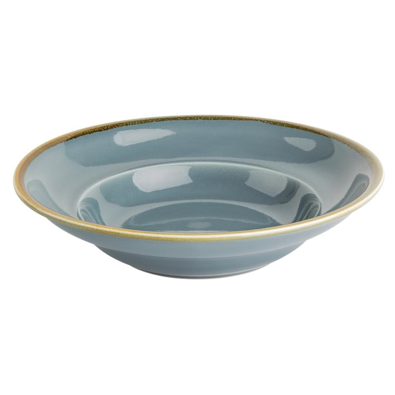 Assiettes À Pâtes Kiln Couleur Océan 250mm (Lot de 4) - Olympia