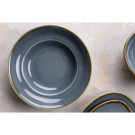 Assiettes À Pâtes Kiln Couleur Océan 250mm (Lot de 4) - Olympia