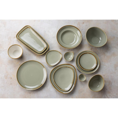 Assiettes À Pâtes Kiln Couleur Mousse 250mm (Lot de 4) - Olympia