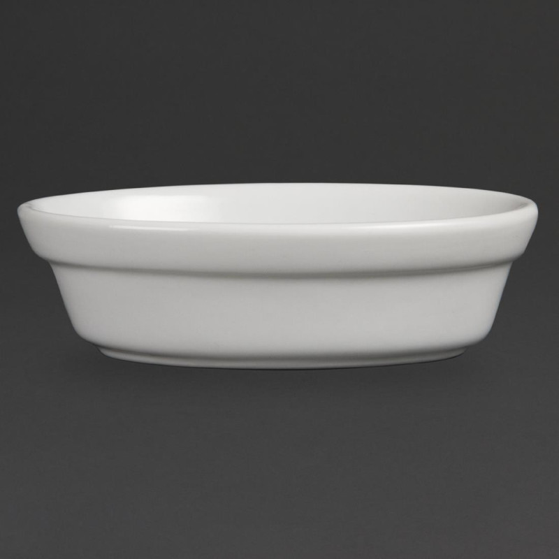 Plats À Gratin Ovales Blancs 145 x 104mm (Lot de 6) - Olympia