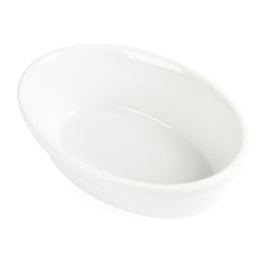 Plats À Gratin Ovales Blancs 145 x 104mm (Lot de 6) - Olympia