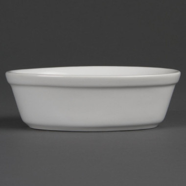 Plats À Gratin Ovales Blancs 161 x 116mm (Lot de 6) - Olympia