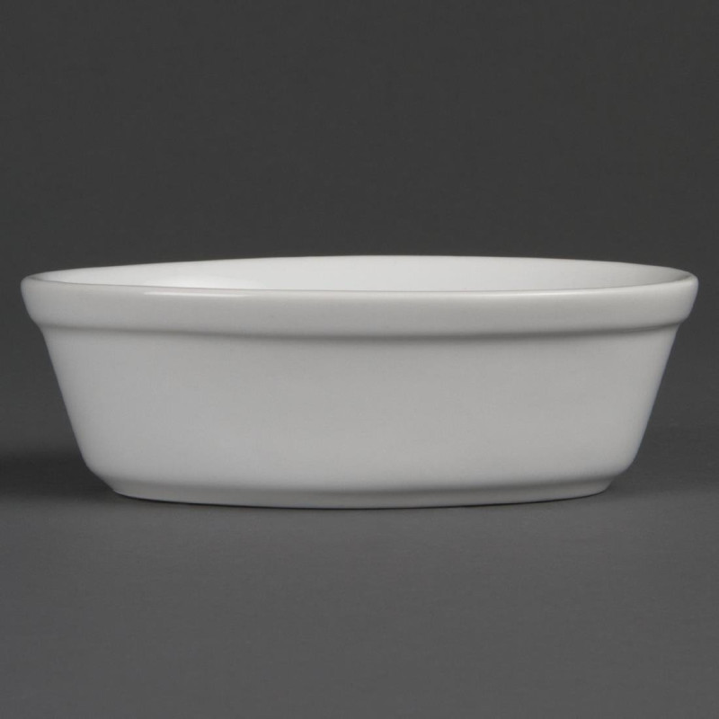 Plats À Gratin Ovales Blancs 161 x 116mm (Lot de 6) - Olympia
