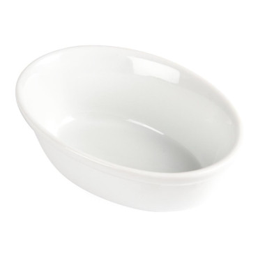 Plats À Gratin Ovales Blancs 161 x 116mm (Lot de 6) - Olympia