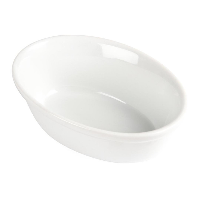 Plats À Gratin Ovales Blancs 161 x 116mm (Lot de 6) - Olympia