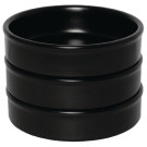 Plats empilables noirs 134mm (Lot de 6) - Olympia