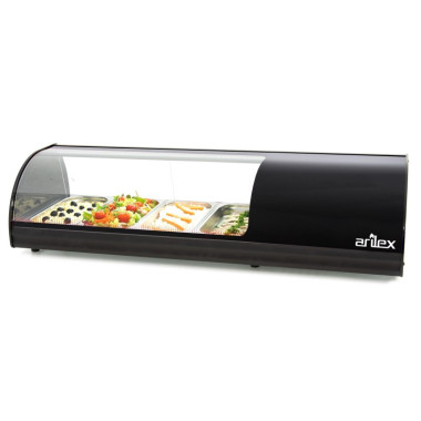 Vitrine réfrigérée - 4 GN1/3 - Pour tapas - Couleur noire - Arilex  au meilleur prix sur Restock CHR