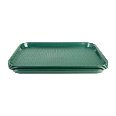 Plateau fast food en plastique Kristallon vert - Olympia