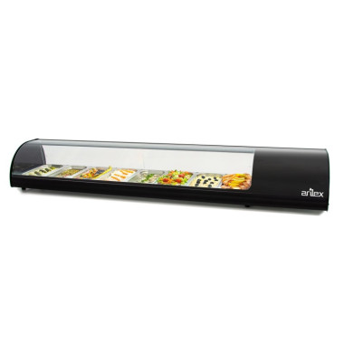 Vitrine réfrigérée - 8 GN1/3 - Pour tapas - Couleur noire - Arilex  au meilleur prix sur Restock CHR