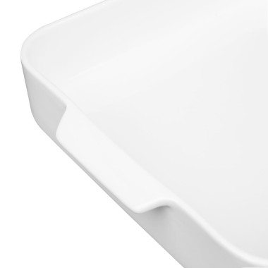 Plats à four carrés avec poignées Whiteware 260x225x50mm (lot de 2) - Olympia