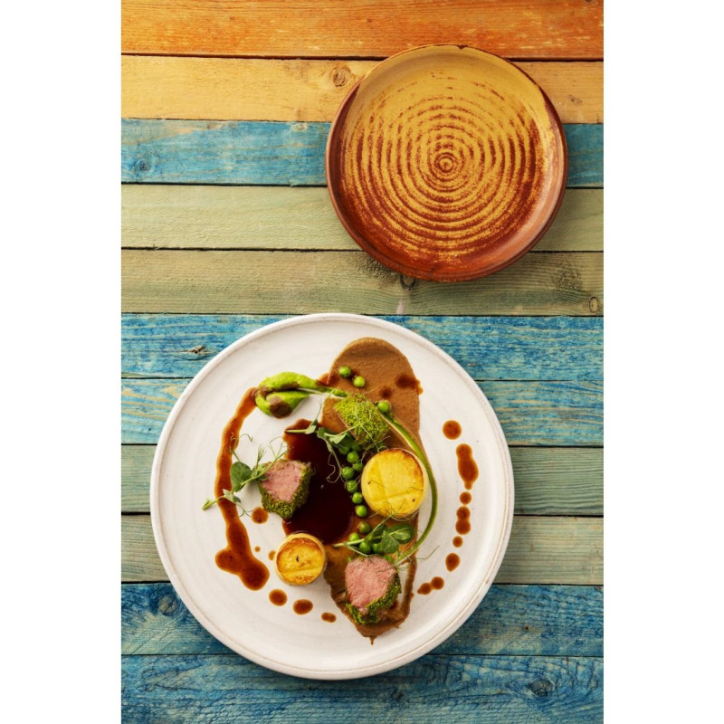 Assiettes plates terre de sienne Canvas 18 cm (Lot de 6) - Olympia
