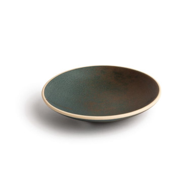 Assiettes creuses vert bronze Canvas 20 cm (Lot de 6) - Olympia