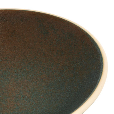 Assiettes creuses vert bronze Canvas 20 cm (Lot de 6) - Olympia